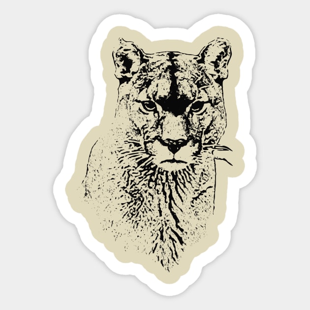 Montain lion Sticker by Guardi